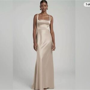 Jenny Yoo Pale Gold Bridesmaid Dress